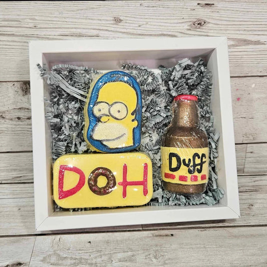 Homer-Inspired Bath Bomb Set – “D’OH!” Trio in Funky Monkey Scent