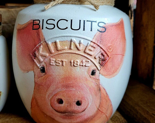 Decorative glass kilner cookie and biscuit jar