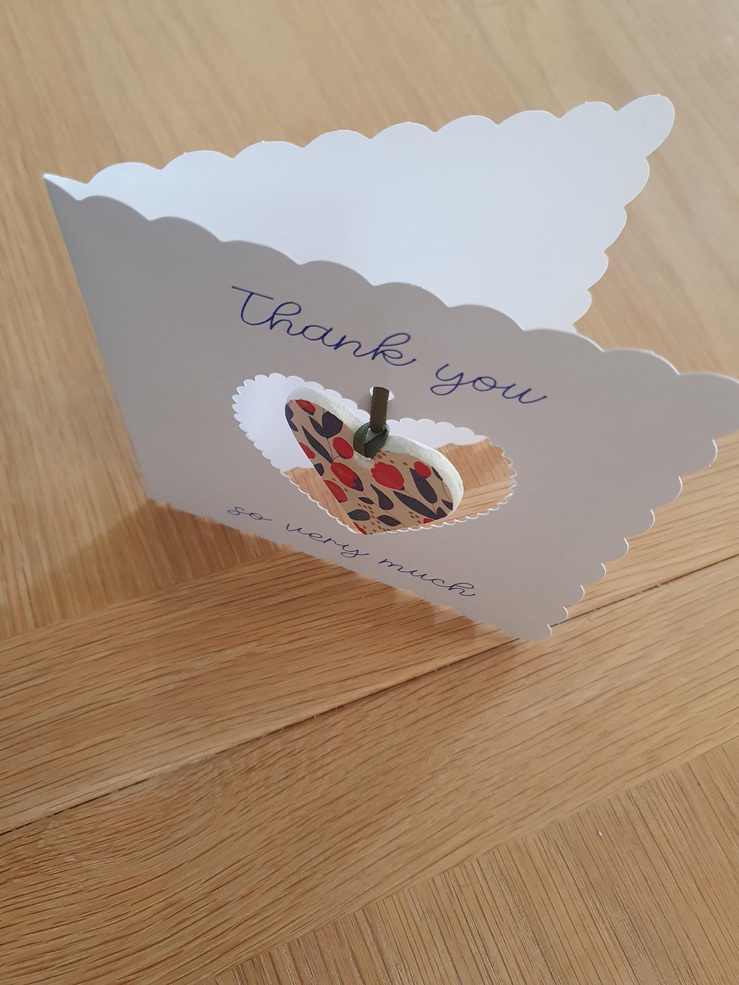 Thank You Keepsake Card with Clay Heart Token