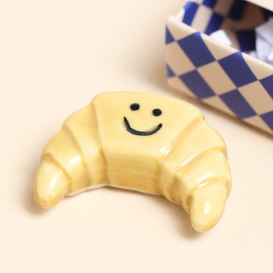 Keepsake Tiny Matchbox Ceramic Croissant Token - Forever After Boutique