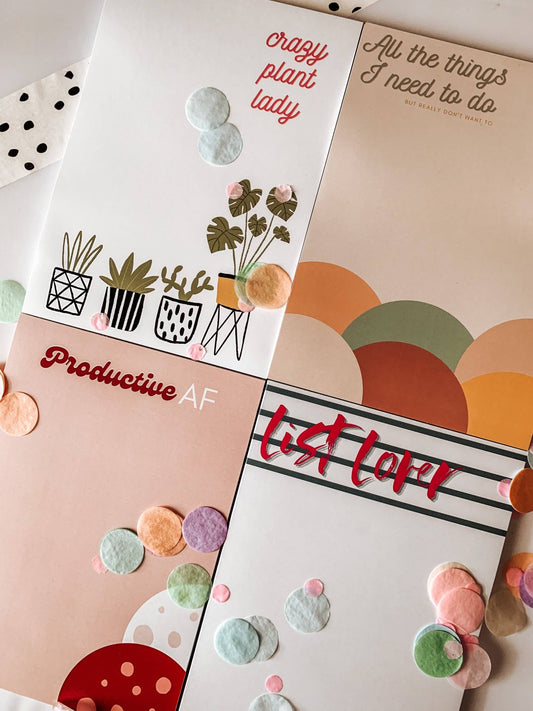 List Lover A5 white notepad fun cute office stationery - Forever After Boutique