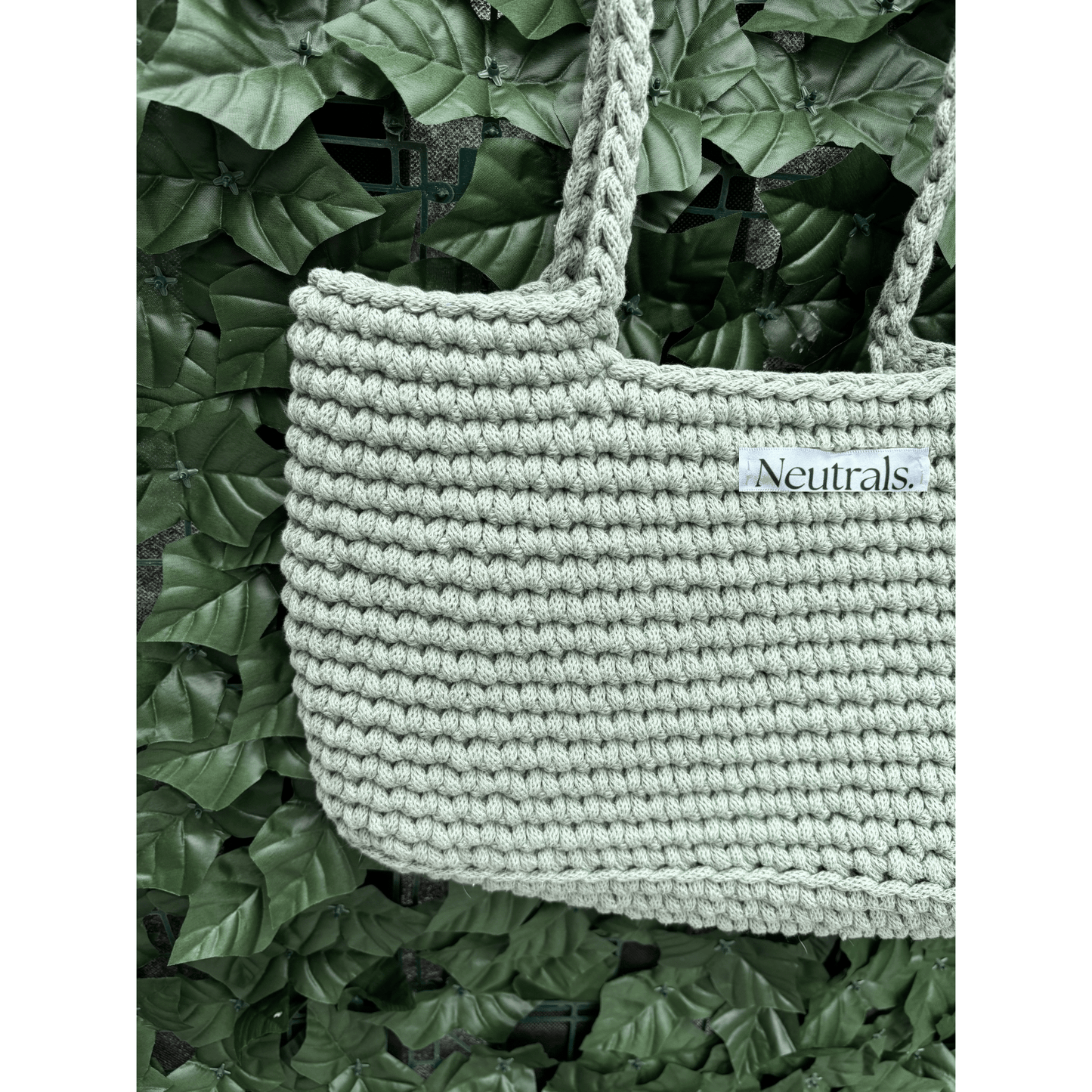 Large Crochet Beach Bag – Handmade, Neutral Cotton Tote