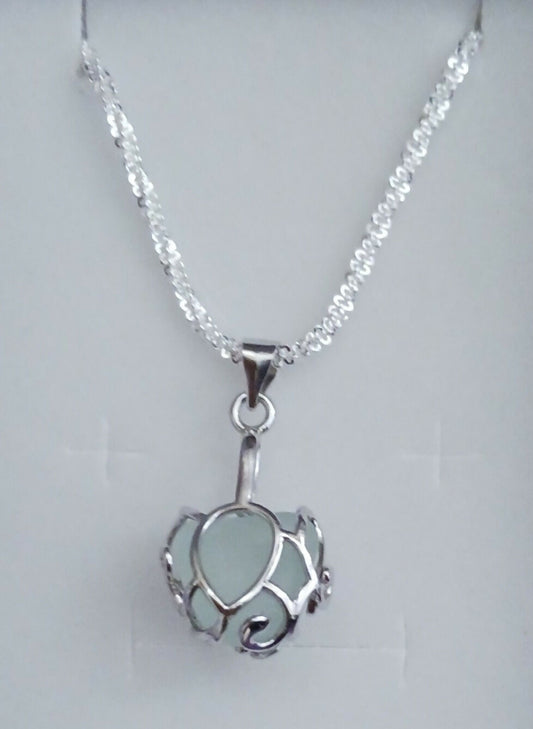 Seaglass Silver Necklace