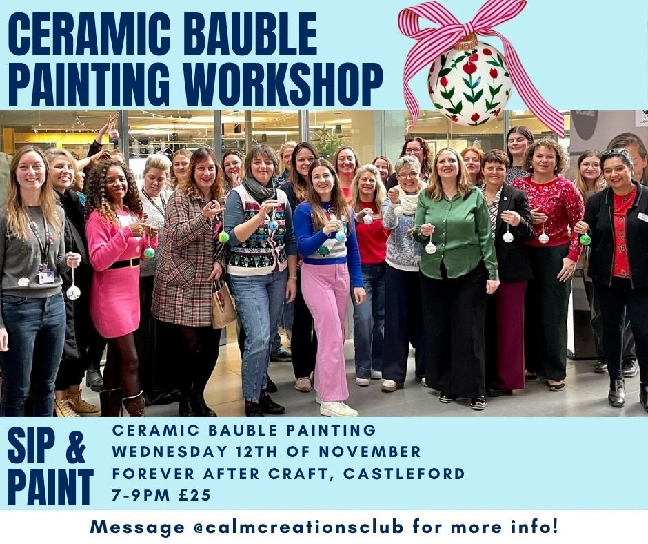 Paint & Prosecco: Christmas Bauble Painting Workshop Wednesday, 12th November - Forever After Boutique