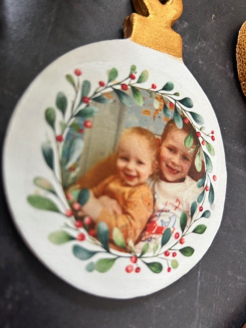 Personalised Photo Christmas Bauble