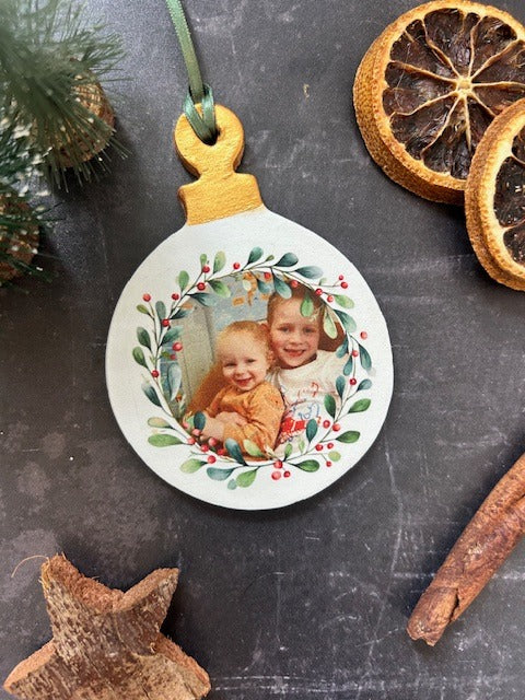 Personalised Photo Christmas Bauble