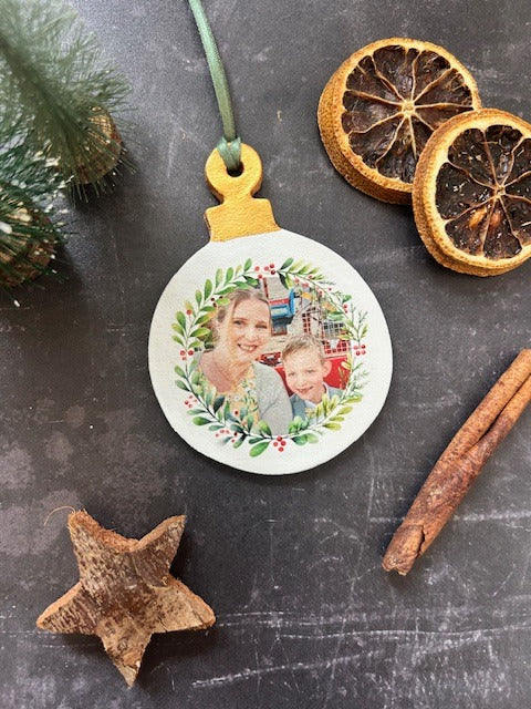 Personalised Photo Christmas Bauble