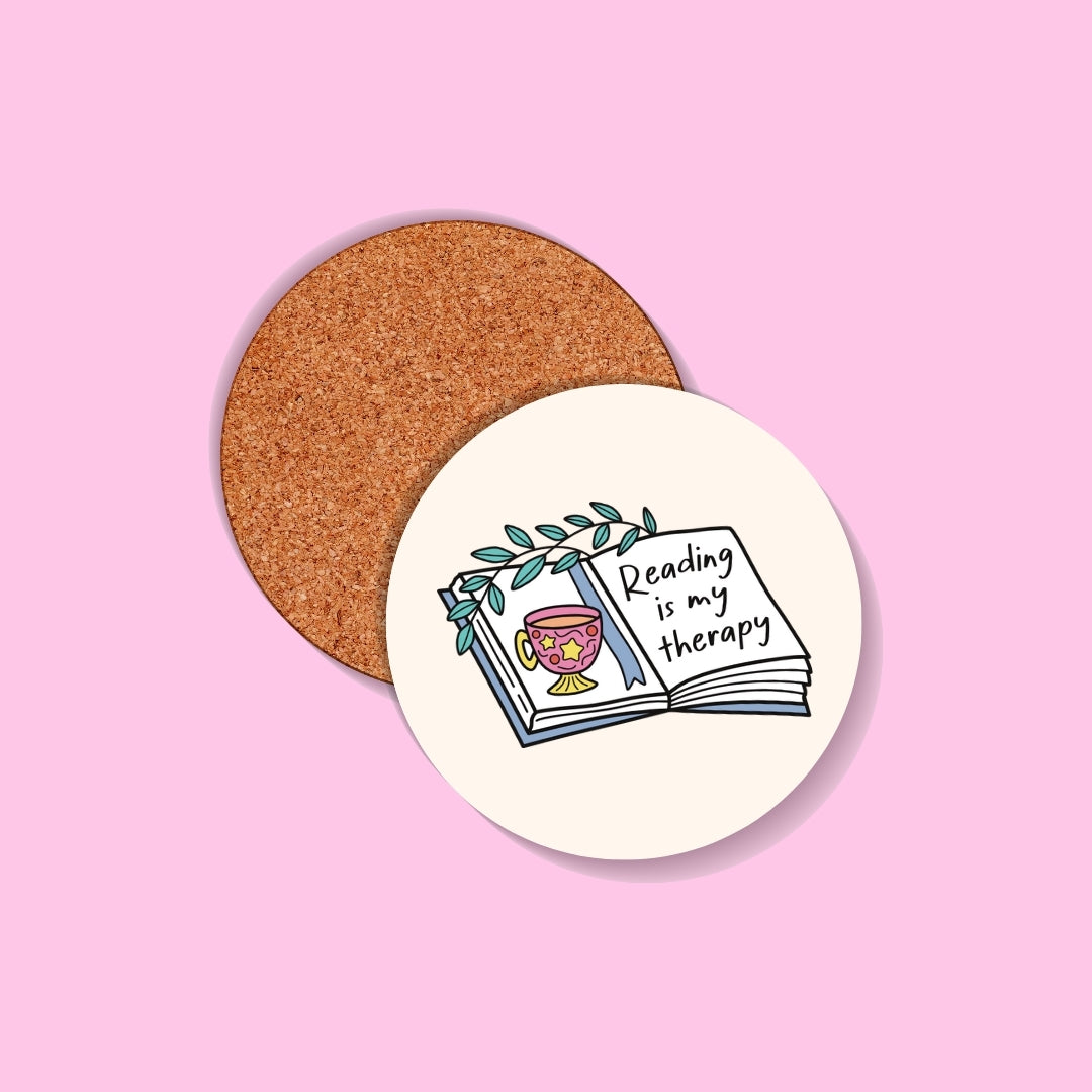 Reading is my Therapy Coaster