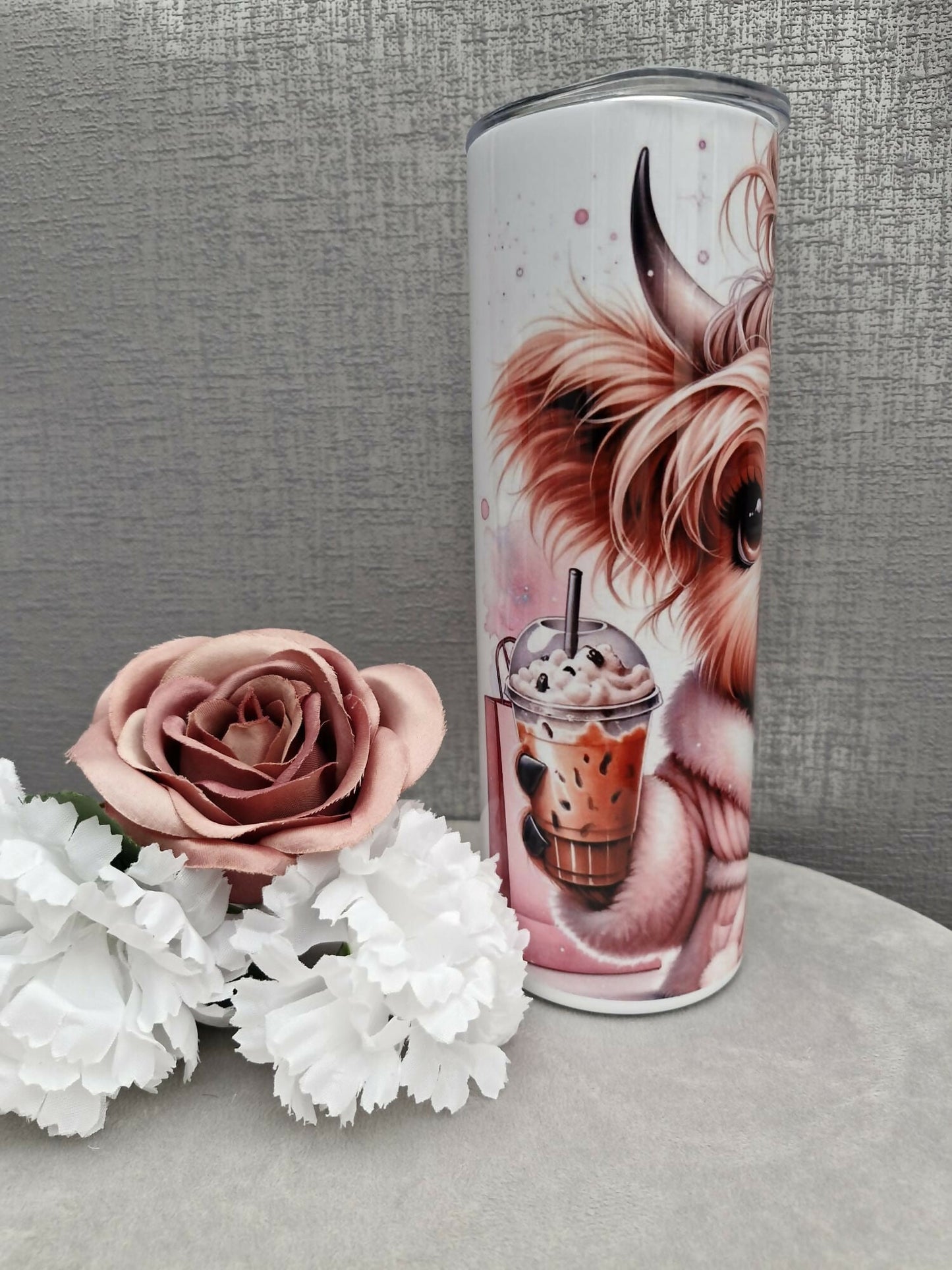 **SALE** Cute HighlandCow In Dessing Gown 20oz Tumbler - Forever After Boutique