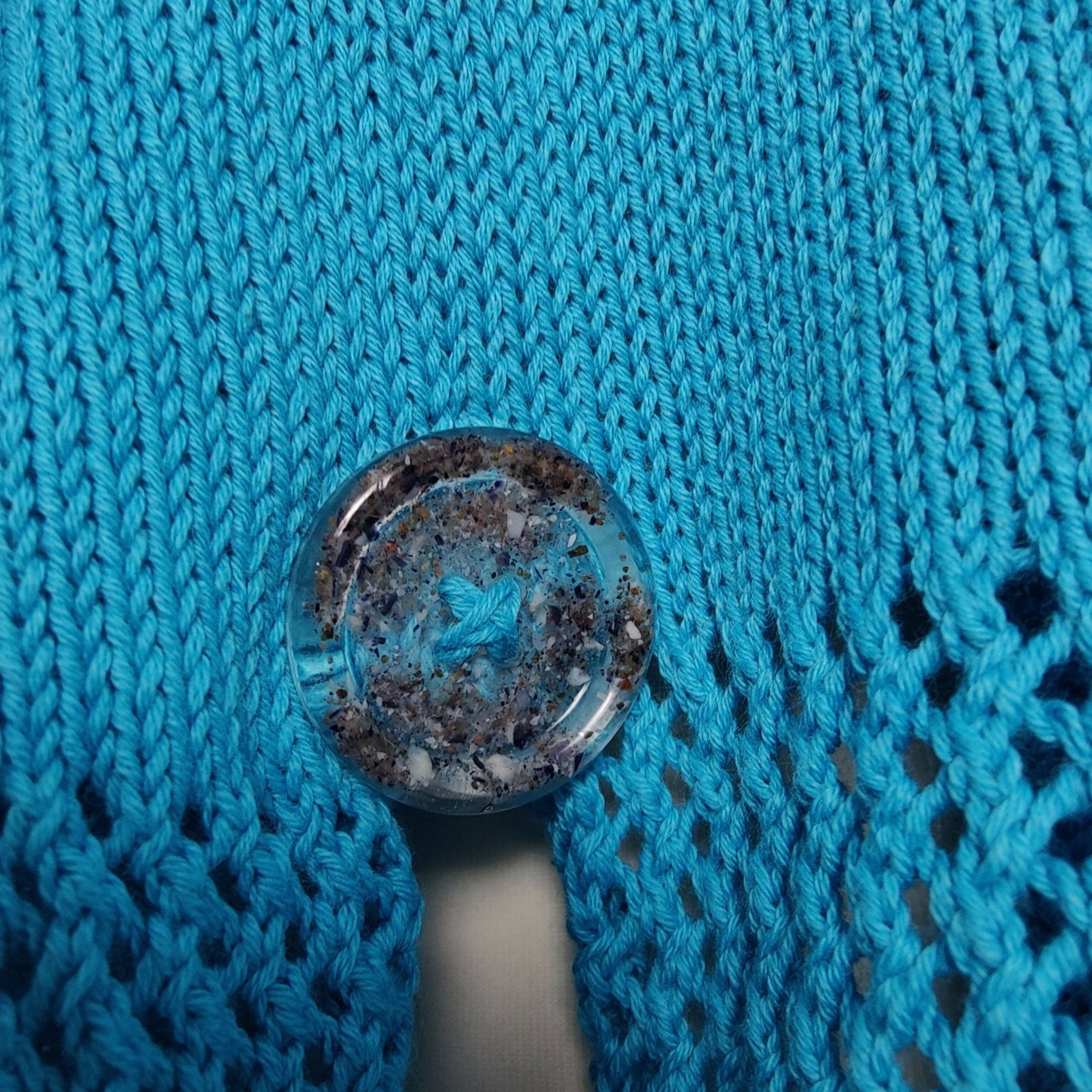 Seashore Cotton Poncho. Turquoise Women's Poncho. Summer Knitted Poncho. - Forever After Boutique