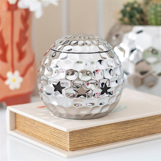 Oil/wax Burner: Silver Disco Ball