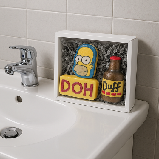 Homer-Inspired Bath Bomb Set – “D’OH!” Trio in Funky Monkey Scent