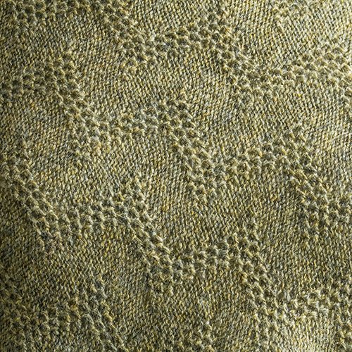 Textured Waves Women's Merino Wool Poncho. Green Melange Poncho. - Forever After Boutique