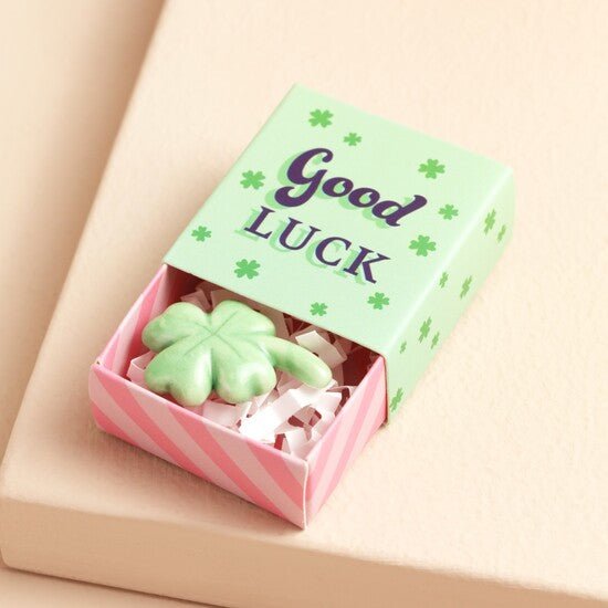 Tiny Matchbox Ceramic Token: Clover - Forever After Boutique