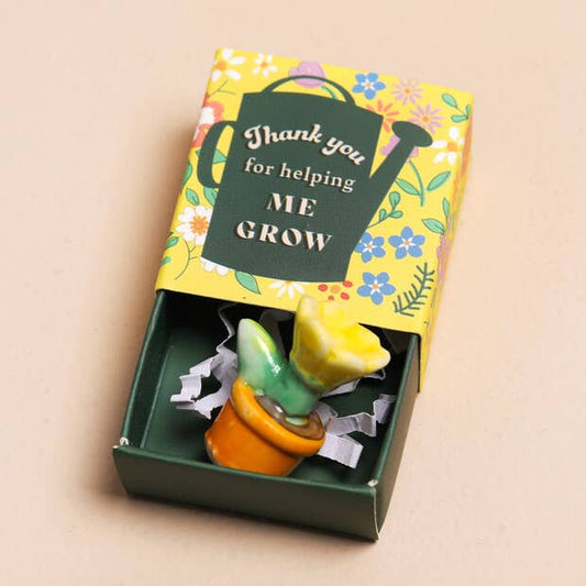 Tiny Matchbox Ceramic Token: Plant Pot - Forever After Boutique