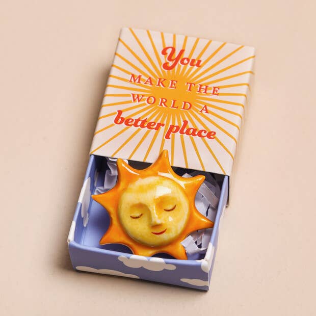 Tiny Matchbox Ceramic Token: Sunshine - Forever After Boutique