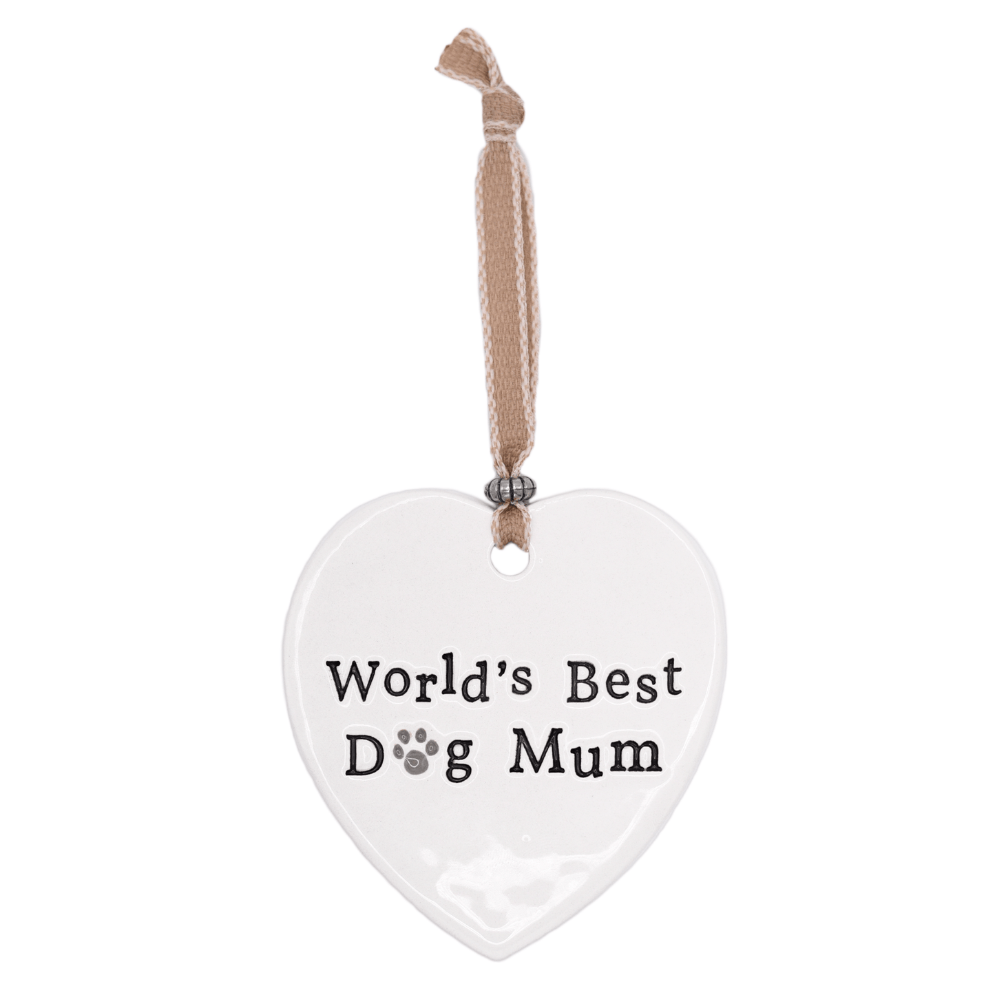 World's Best Dog Mum Hanging Heart - Forever After Boutique