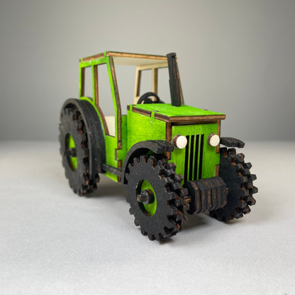 Tractor Puzzle - Pre-Built Model by Curious Rabbit ®
