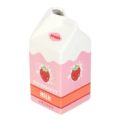 Flower Vase: Strawberry Milk sweet kawaii drink carton