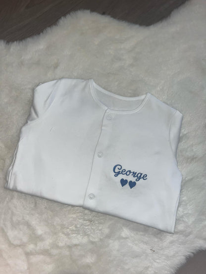 Personalised Embroidery Baby Sleepsuit