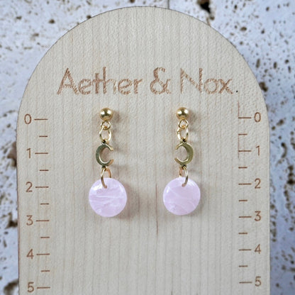 Quartz Stud Mini Moon