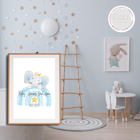 Personalised Elephant Print