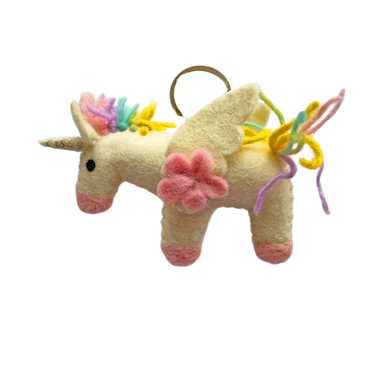 Felt Unicorn keyring