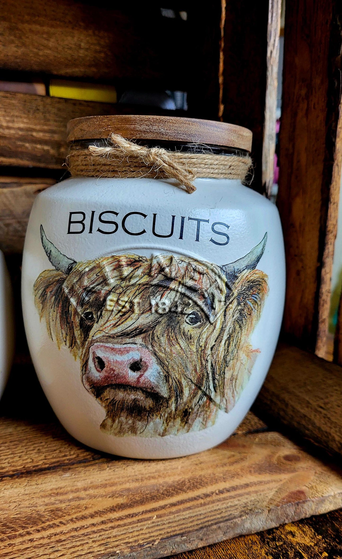 Decorative glass kilner cookie and biscuit jar