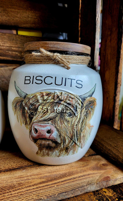 Decorative glass kilner cookie and biscuit jar