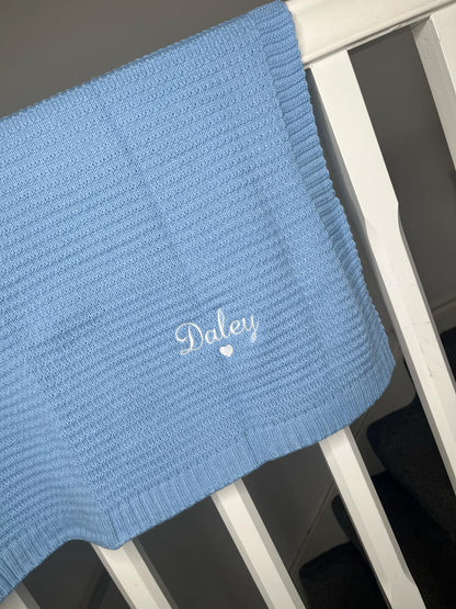 Knitted Embroidery Baby Blanket