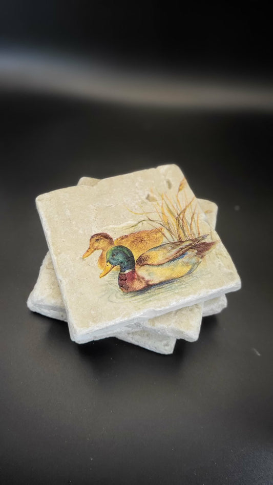 Handmade Stone coaster set  | Natural stone placemats