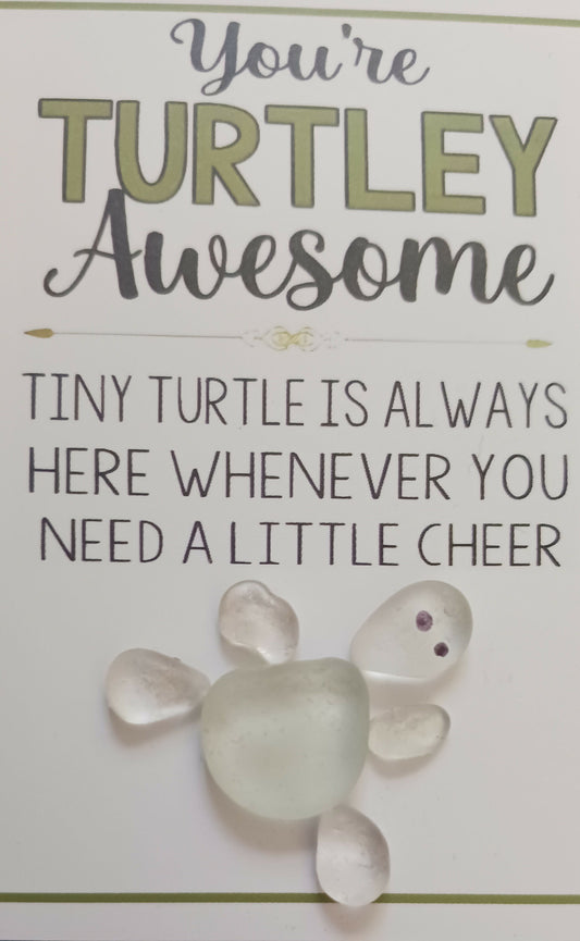 Sea Glass Turtle Pocket Hug