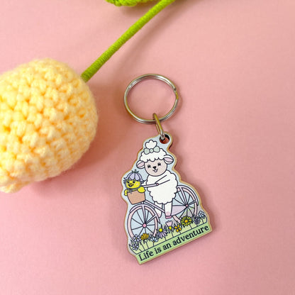Life Is An Adventure Wooden Keyring