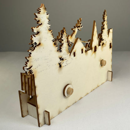 Mechanical Santa Sleigh Model - Flatpack Model Kit by Curious Rabbit ®