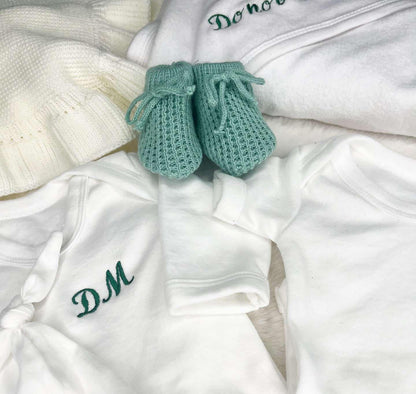 Personalised Embroidery Welcome Home Baby Set