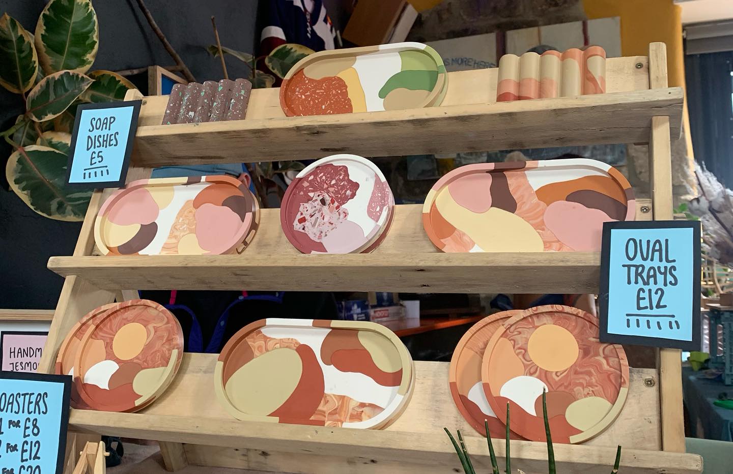Make your own Oval Trinket Tray, Terrazzo Pot and Marbled Coaster Workshop Thursday 1st February