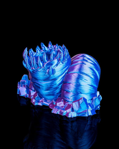 Giant Desert Worm Dice Tower – Dual-Tone Silk PLA, Sci-Fi RPG Accessory