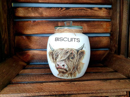 Decorative glass kilner cookie and biscuit jar