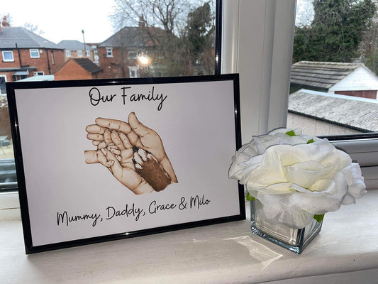 Our Family Including Pet Print