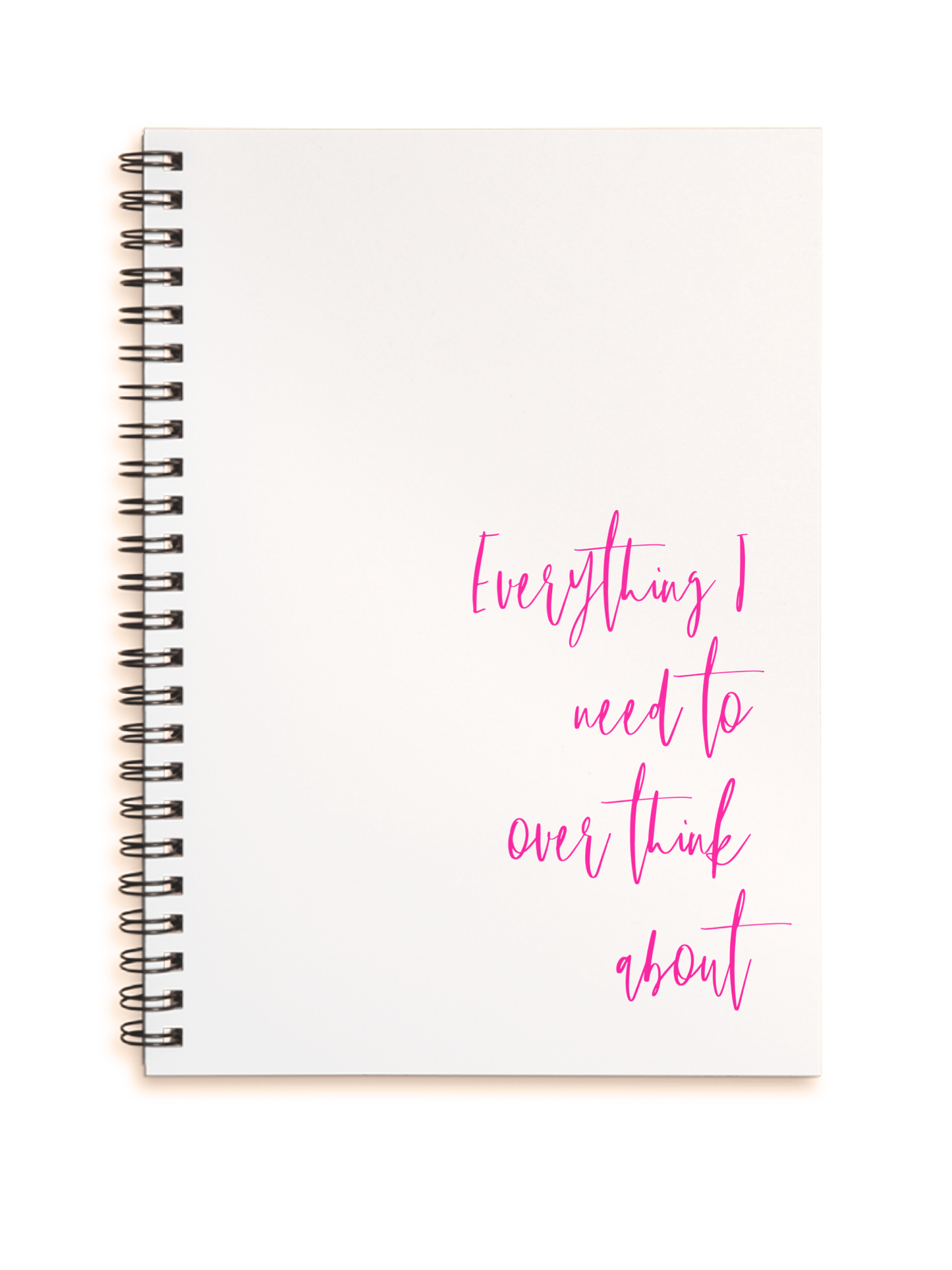 Everything I need to over think about A5 wirebound notebook Soft Cover