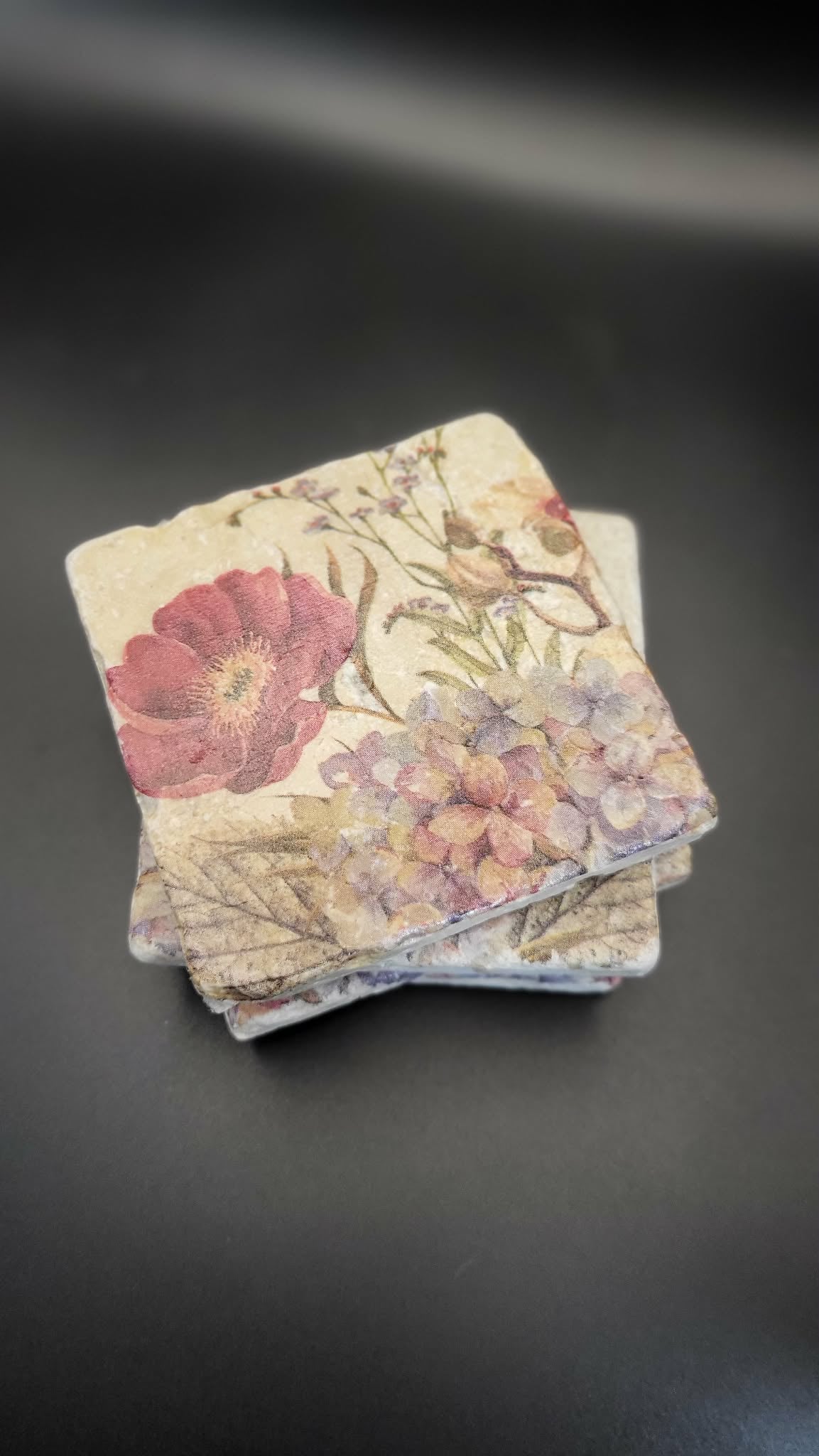 Handmade Stone coaster set | Natural stone placemats