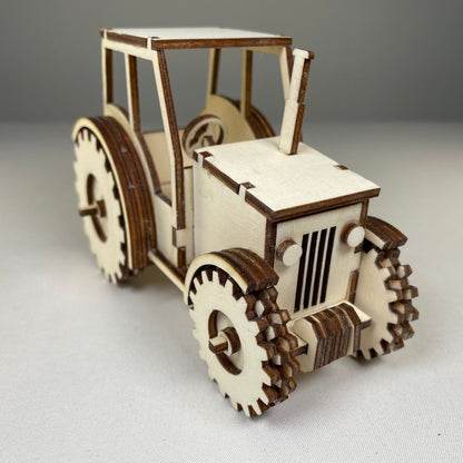 Tractor Puzzle - Pre-Built Model by Curious Rabbit ®