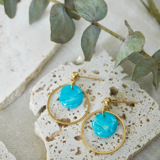 Quartz Stud Hoop