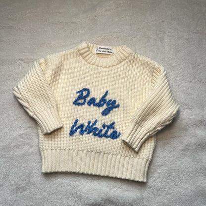 Personalised Hand Embroidery Children's Knitted Jumper
