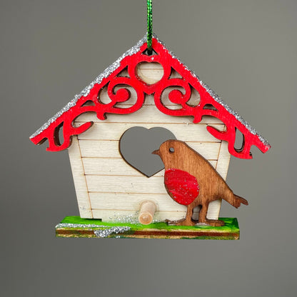 Birdhouse Bauble - Handmade Ornament by Curious Rabbit ®