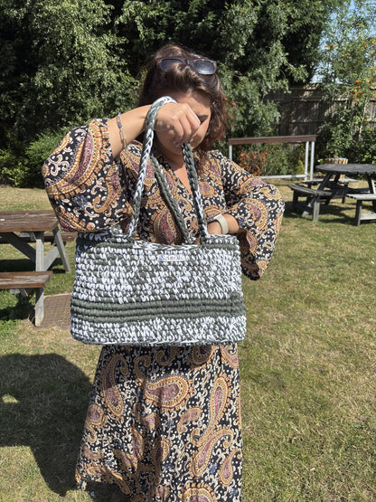 Large Crochet Beach Bag - T-Shirt Yarn