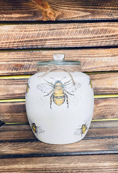 Decorative glass kilner cookie and biscuit jar