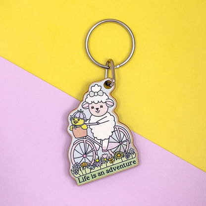 Life Is An Adventure Wooden Keyring