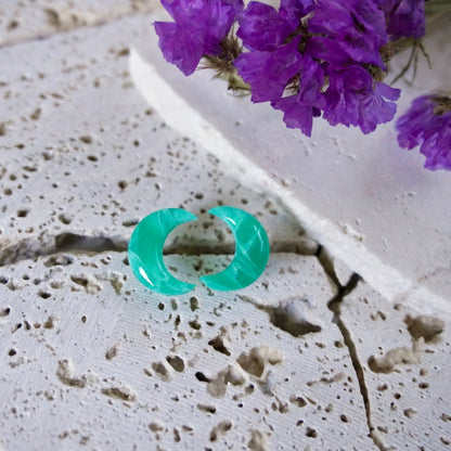 Quartz Moon Stud