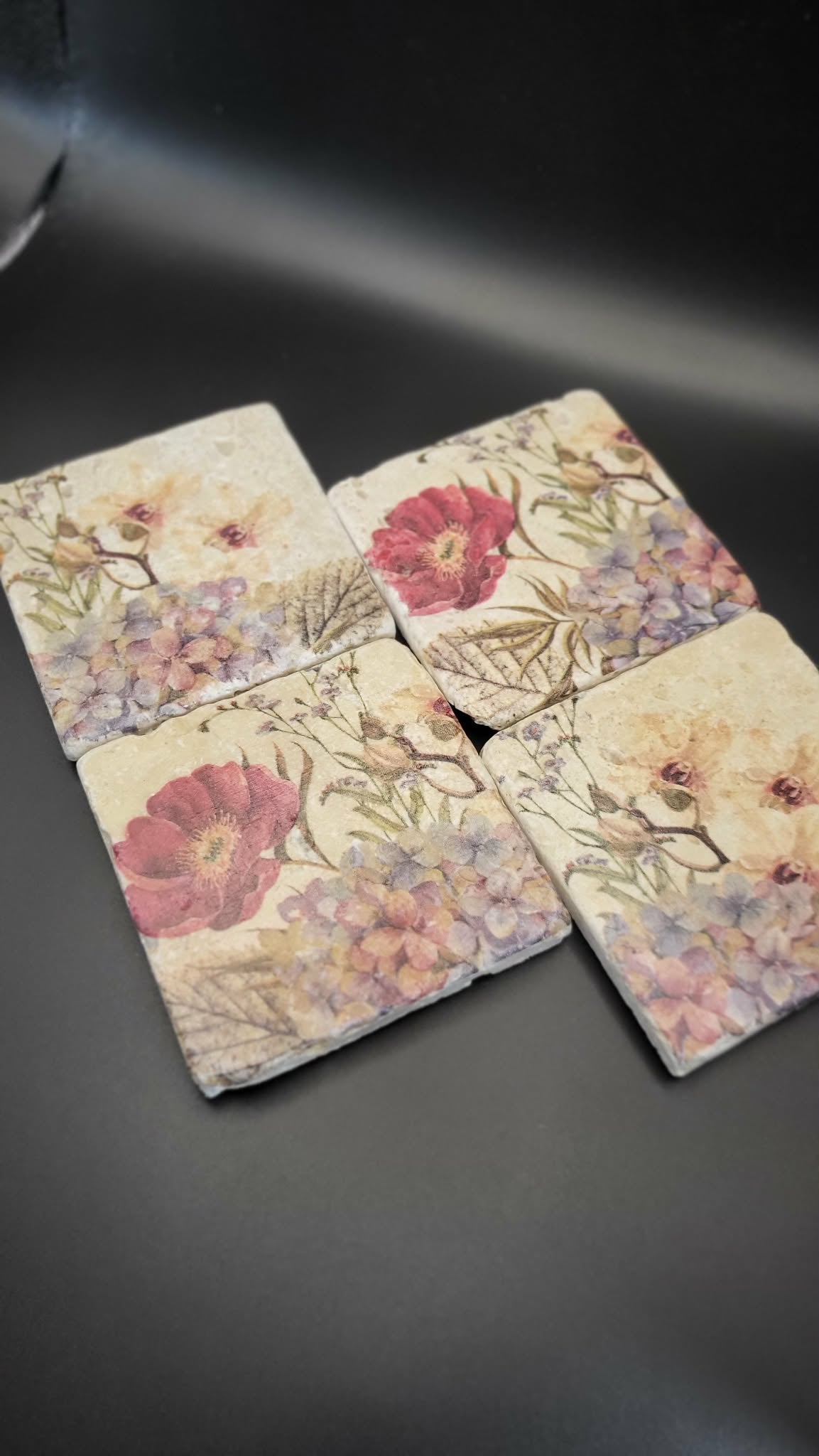 Handmade Stone coaster set | Natural stone placemats
